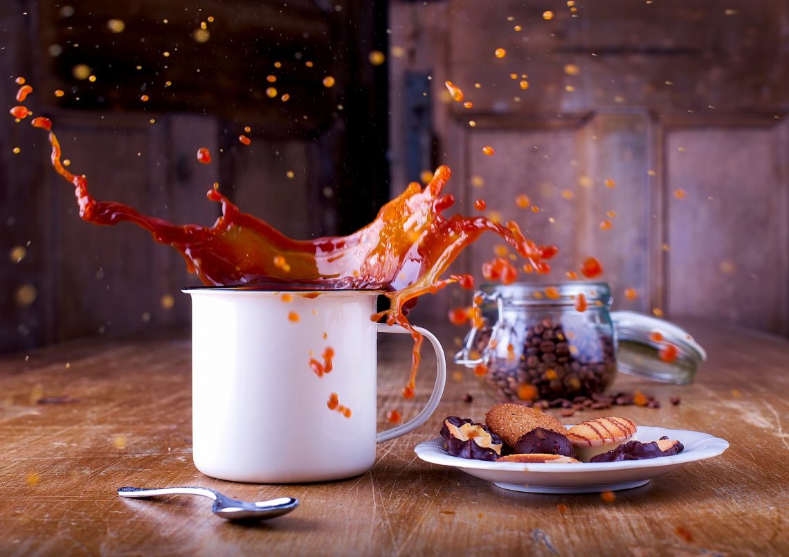 Taza salpicadura galletas café