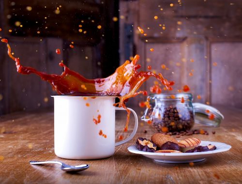 Taza salpicadura galletas café